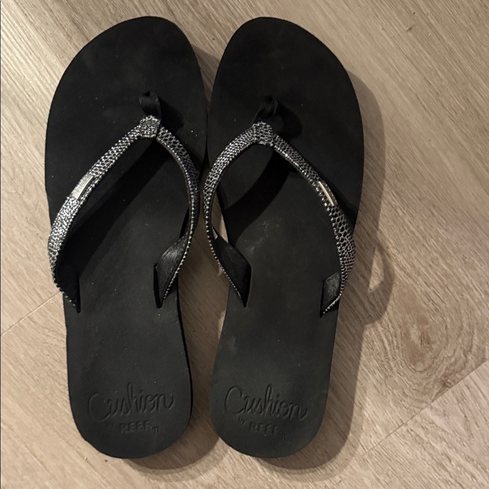Reef Black and Silver Sandals
